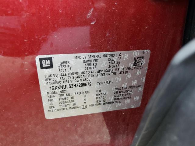 1GKKNULS3HZ206679 GMC Acadia Slt-1