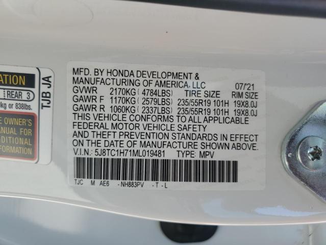 5J8TC1H71ML019481 Acura Rdx Advance
