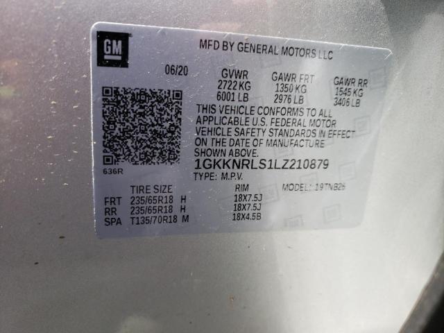 1GKKNRLS1LZ210879 GMC ACADIA SLE