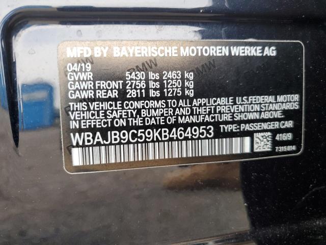 WBAJB9C59KB464953 BMW M550xi