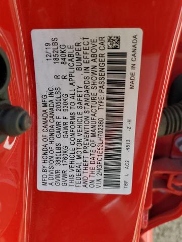 2HGFC1E53LH702360 Honda CIVIC SI