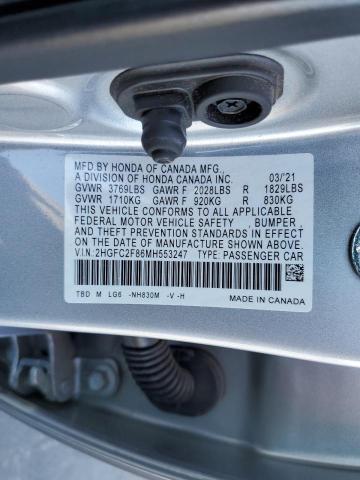 2HGFC2F86MH553247 Honda Civic Sport