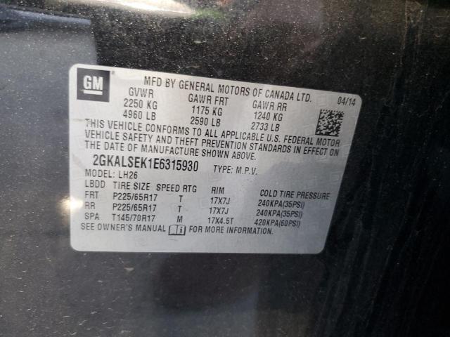 2GKALSEK1E6315930 GMC Terrain Slt