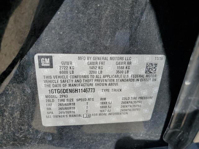 1GTG6DEN6H1146773 GMC CANYON SLT