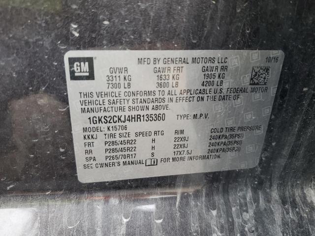 1GKS2CKJ4HR135360 GMC YUKON DENALI
