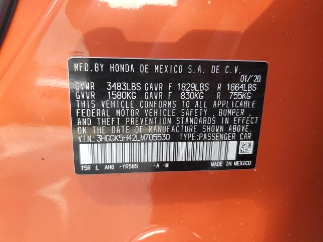 3HGGK5H42LM705530 Honda FIT LX