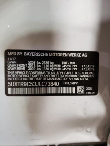 5UXTR9C53JLC73840 BMW X3 Xdrive30i