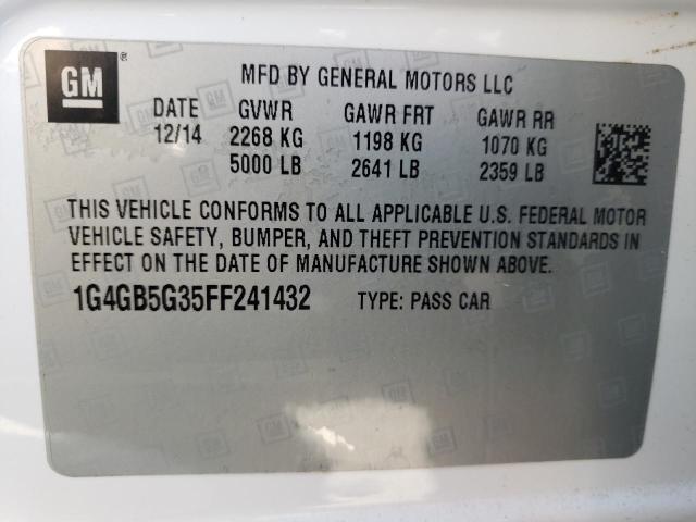 1G4GB5G35FF241432 Buick Lacrosse