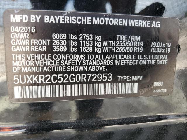 5UXKR2C52G0R72953 BMW X5 Sdrive35i