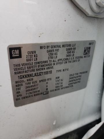 1GKKNKLA2JZ116618 GMC ACADIA SLE