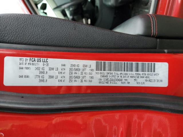 1C4RDJDG0JC434640 Dodge DURANGO GT