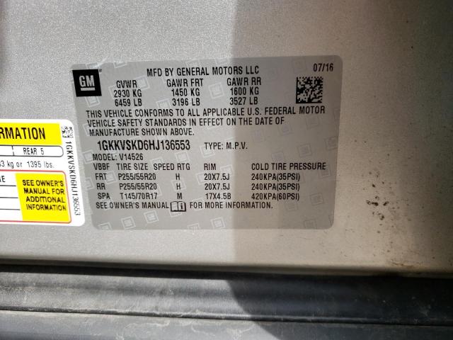 1GKKVSKD6HJ136553 GMC Acadia Limited Slt-2
