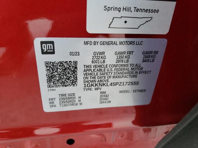1GKKNKL45PZ172555 GMC ACADIA SLE