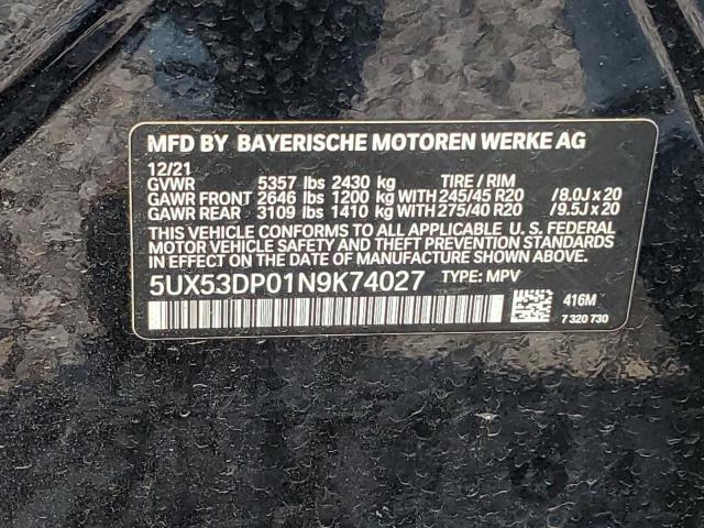 Auction sale of the 2022 Bmw X3 Xdrive30i , vin: 5UX53DP01N9K74027, lot number: 160795723