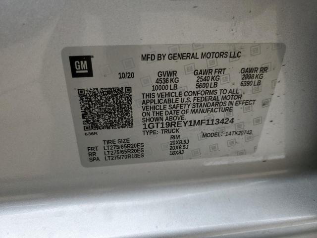 1GT19REY1MF113424 GMC Sierra K2500 Denali