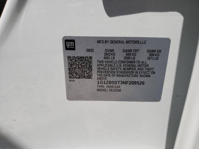 Chevrolet MALIBU LS 2022 1G1ZB5ST3NF209526 Image 13