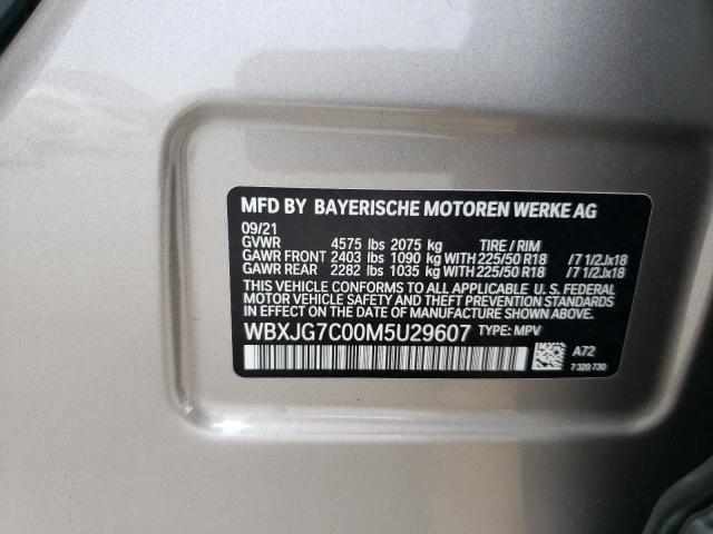 WBXJG7C00M5U29607 BMW X1 Sdrive28i