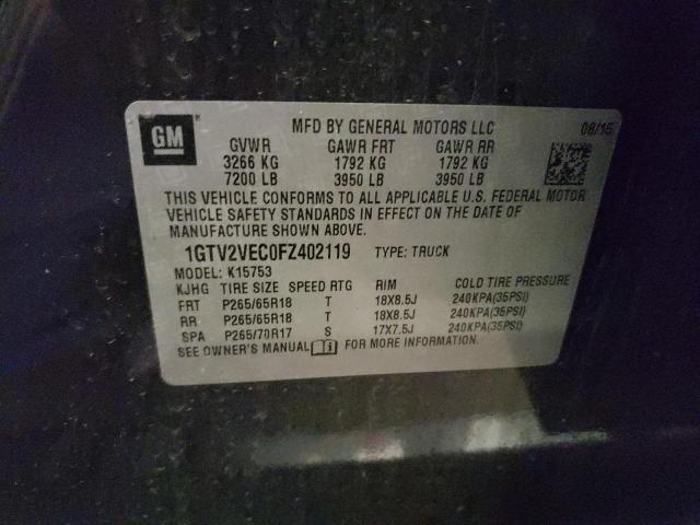 1GTV2VEC0FZ402119 GMC Sierra K1500 Slt