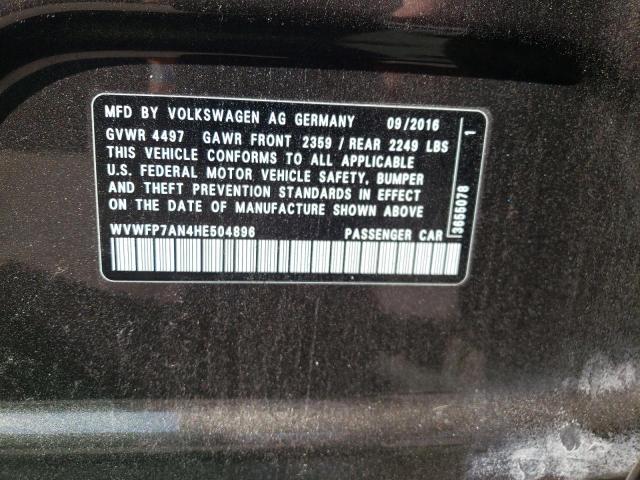 WVWFP7AN4HE504896 Volkswagen Cc R-line