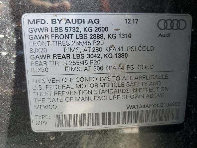 WA1A4AFY3J2104882 Audi Sq5 Premium Plus