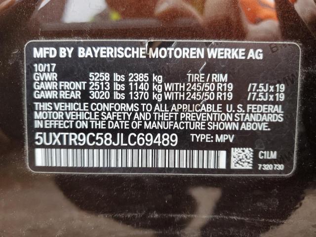 5UXTR9C58JLC69489 BMW X3 Xdrive30i