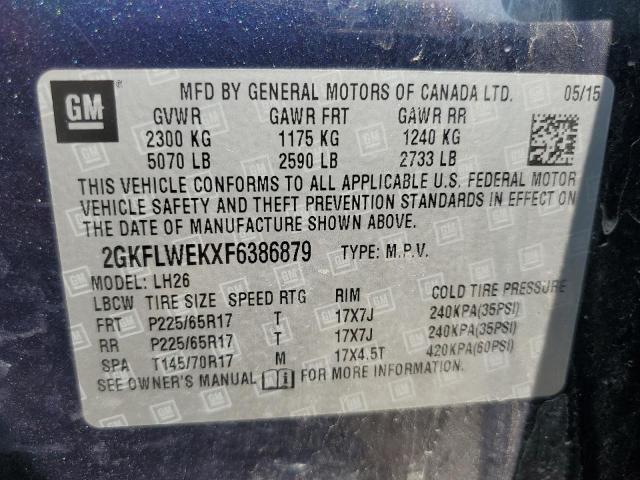 2GKFLWEKXF6386879 GMC Terrain Sle