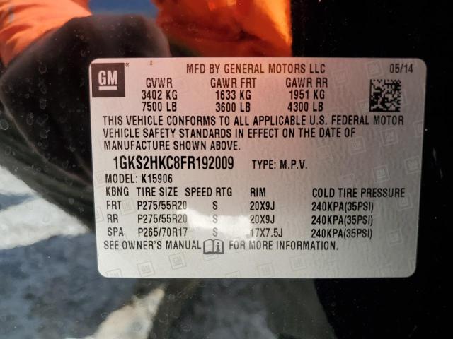 1GKS2HKC8FR192009 GMC Yukon Xl K1500 Slt