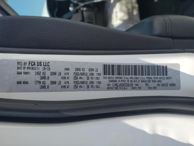 1C4RDJAG3KC536150 Dodge Durango Sxt