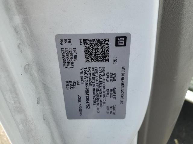 1GCWGAFP9M1304752 Chevrolet Express G2500