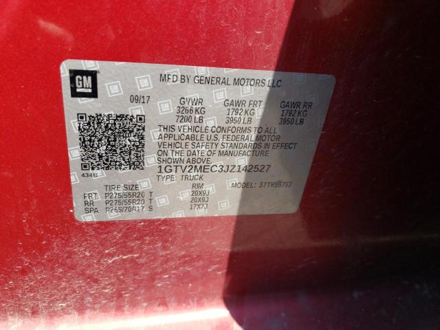 1GTV2MEC3JZ142527 GMC Sierra K1500 Sle