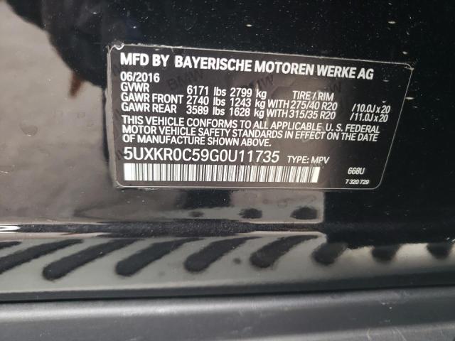 5UXKR0C59G0U11735 BMW X5 Xdrive35i