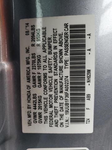 19UUB1F36FA002374 Acura TLX