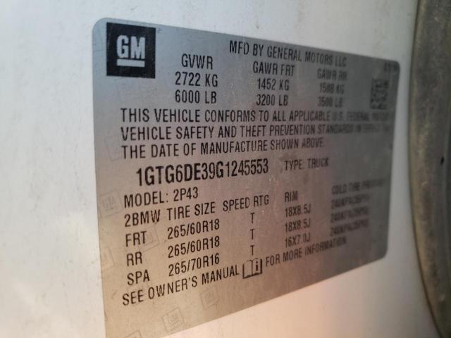 1GTG6DE39G1245553 GMC CANYON SLT