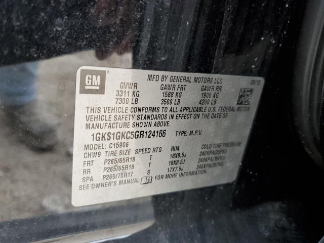 1GKS1GKC5GR124166 GMC Yukon Xl C1500 Slt