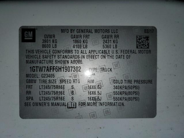 1GTW7AFF6H1907302 GMC Savana G2500