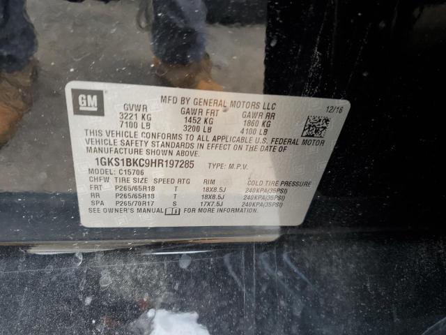 1GKS1BKC9HR197285 GMC YUKON SLT