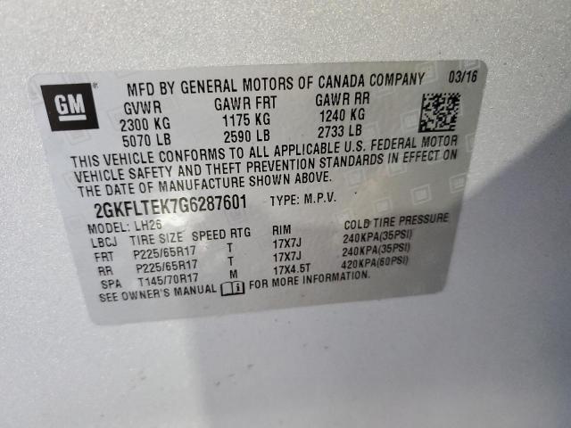 2GKFLTEK7G6287601 GMC Terrain Sle