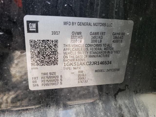 1GKS1AKC2JR146534 GMC YUKON SLE