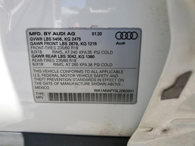 WA1ANAFY3L2063931 Audi Q5 PREMIUM