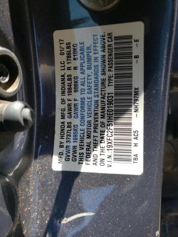 19XFC2F51HE019031 Honda Civic Lx