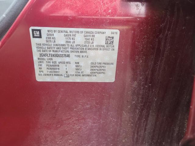 2GKFLTEK6G6337646 GMC Terrain Sle