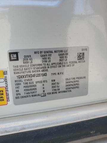 1GKKVTKD4FJ261943 GMC Acadia Denali