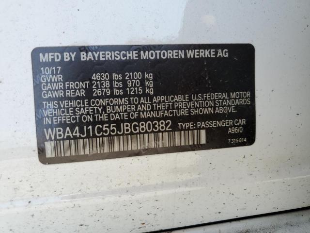 WBA4J1C55JBG80382 BMW 430i Gran Coupe