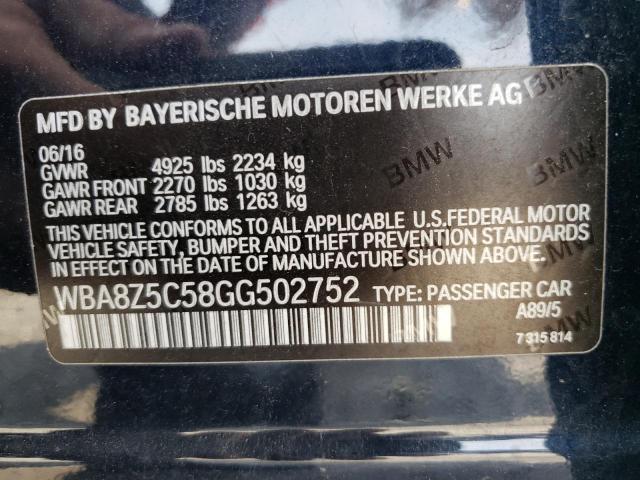 WBA8Z5C58GG502752 BMW 328 Xigt Sulev