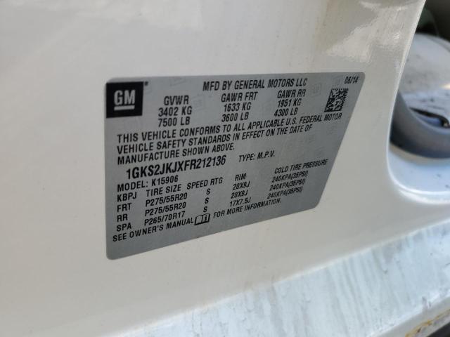 1GKS2JKJXFR212136 GMC YUKON XL DENALI