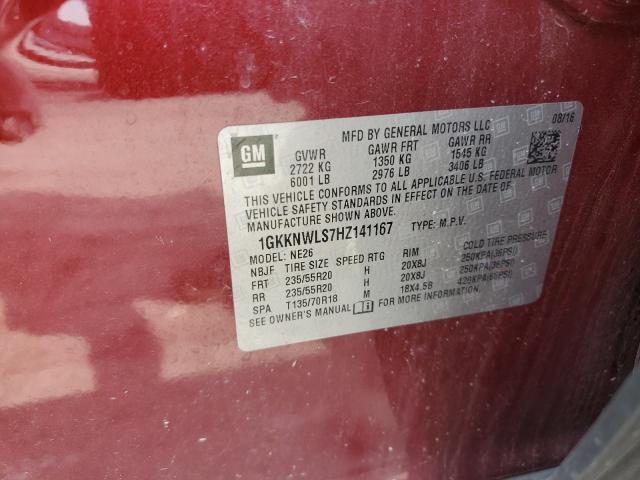 1GKKNWLS7HZ141167 GMC Acadia Slt-2