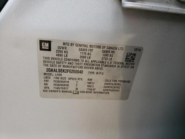 2GKALSEK2F6250040 GMC Terrain Slt
