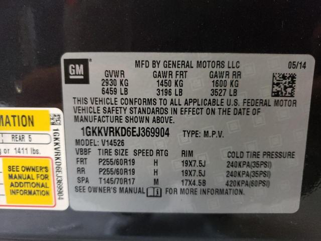 1GKKVRKD6EJ369904 GMC Acadia Slt-1