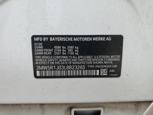 3MW5R1J03L8B23265 BMW 330I
