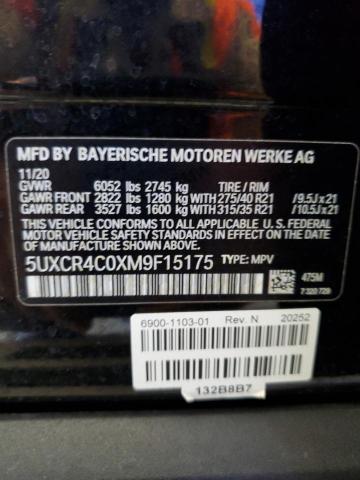 5UXCR4C0XM9F15175 BMW X5 Sdrive 40i